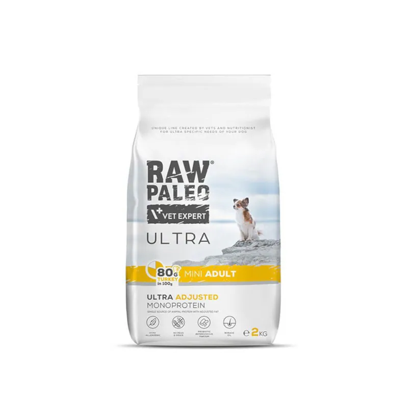Raw Paleo Ultra 小型成犬火雞配方乾糧 (2kg)