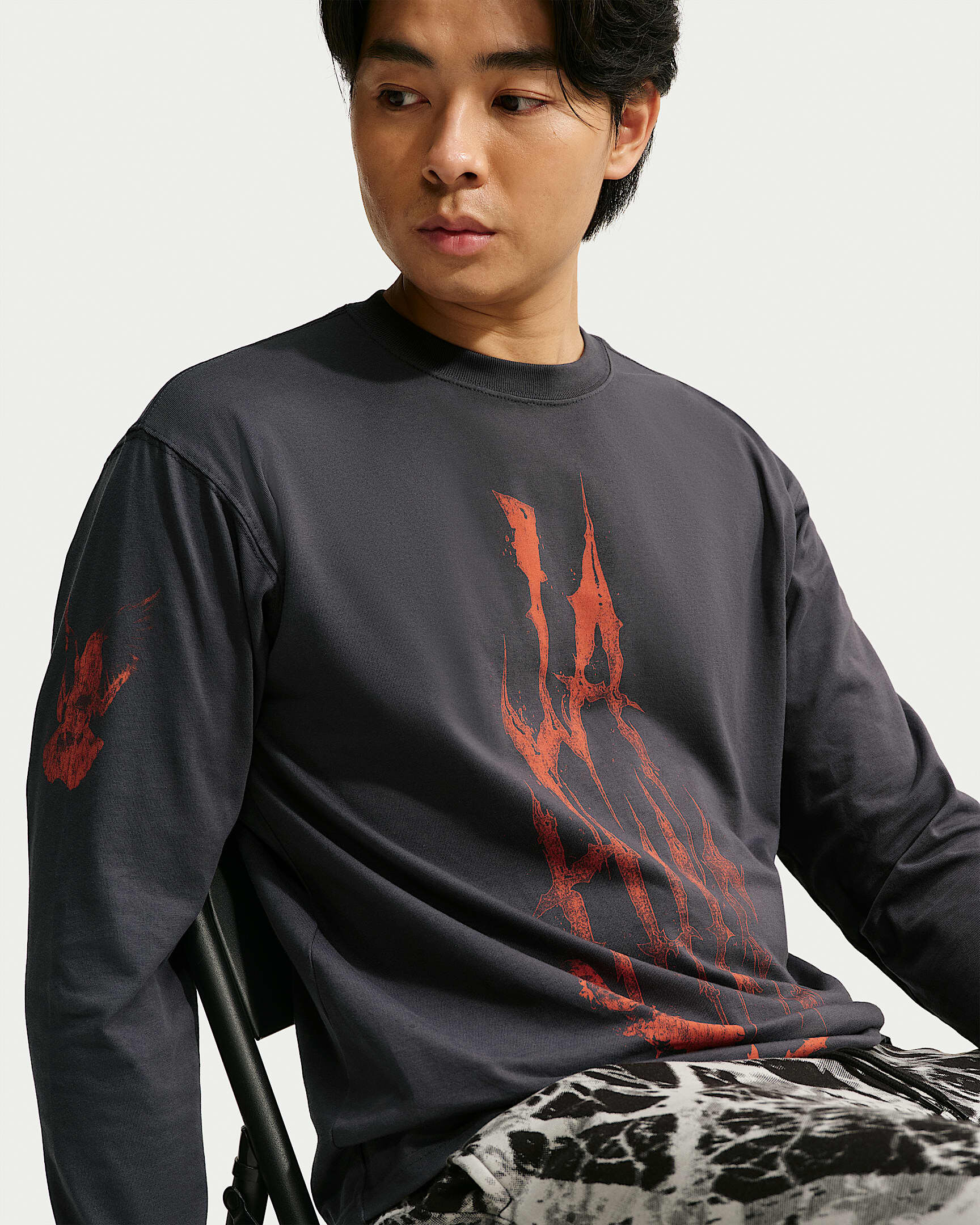 男款 NIKE JA M90 ESSENTIAL 深灰 莫蘭特 鴿子 印花 純棉 休閒 運動 長T【IM5306-013】NKTF