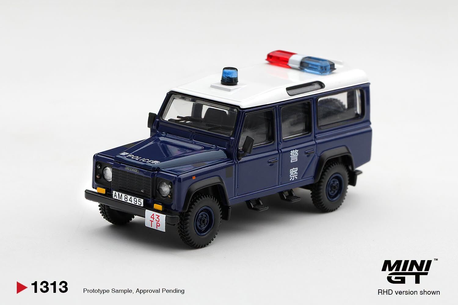 [Pre order] Mini GT #1313 Land Rover Defender 110 Royal HK Police Tai Po District HK Exclusive / Blister Packaging