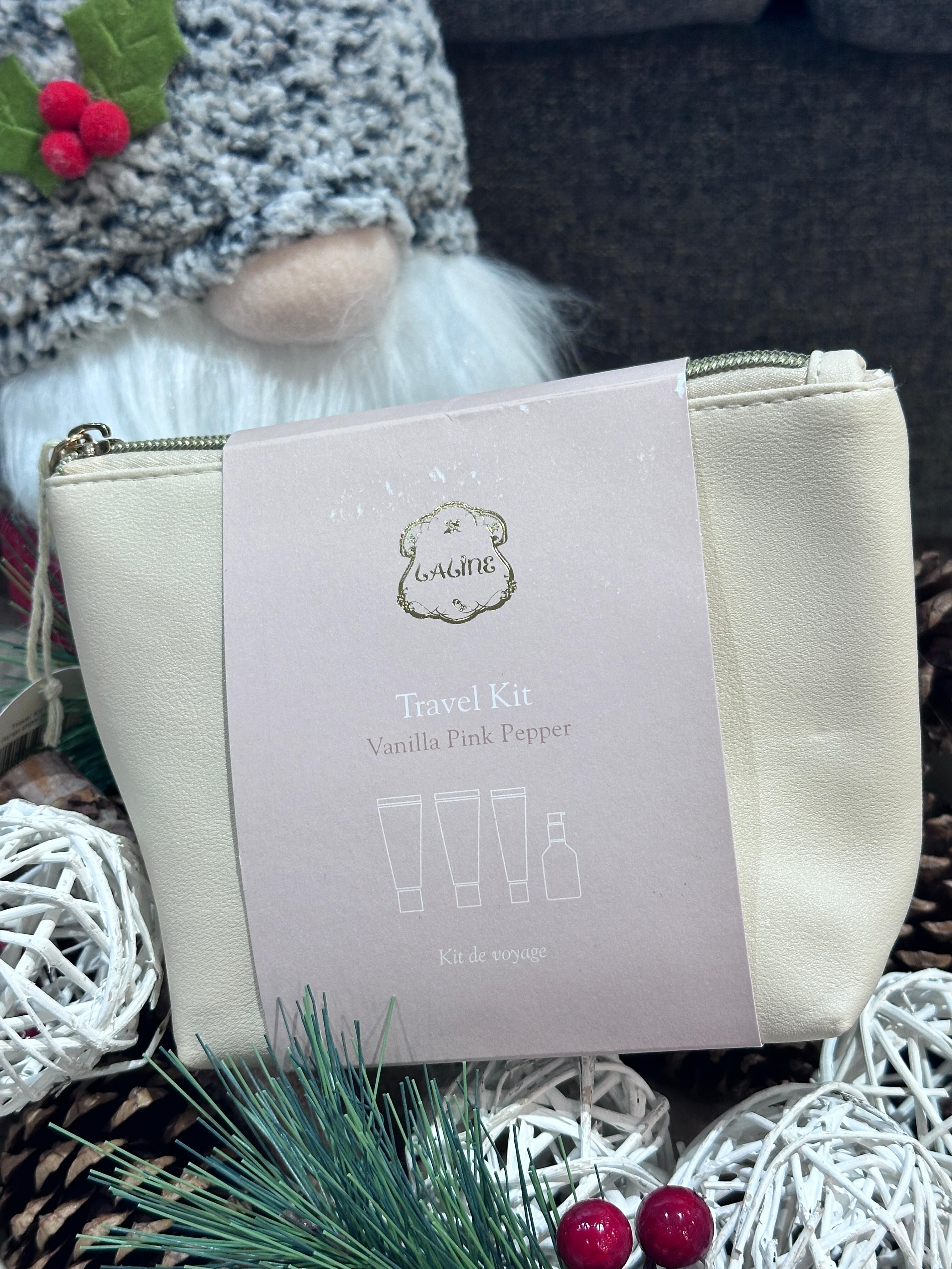 WW47 Laline 香草粉紅胡椒旅行套裝  Vanilla Pink Pepper Travel Kit  (Body Cream 60g,  Bath&Body Bubble 60ml,  Hand Cream 30g,  Body Mist 60ml)