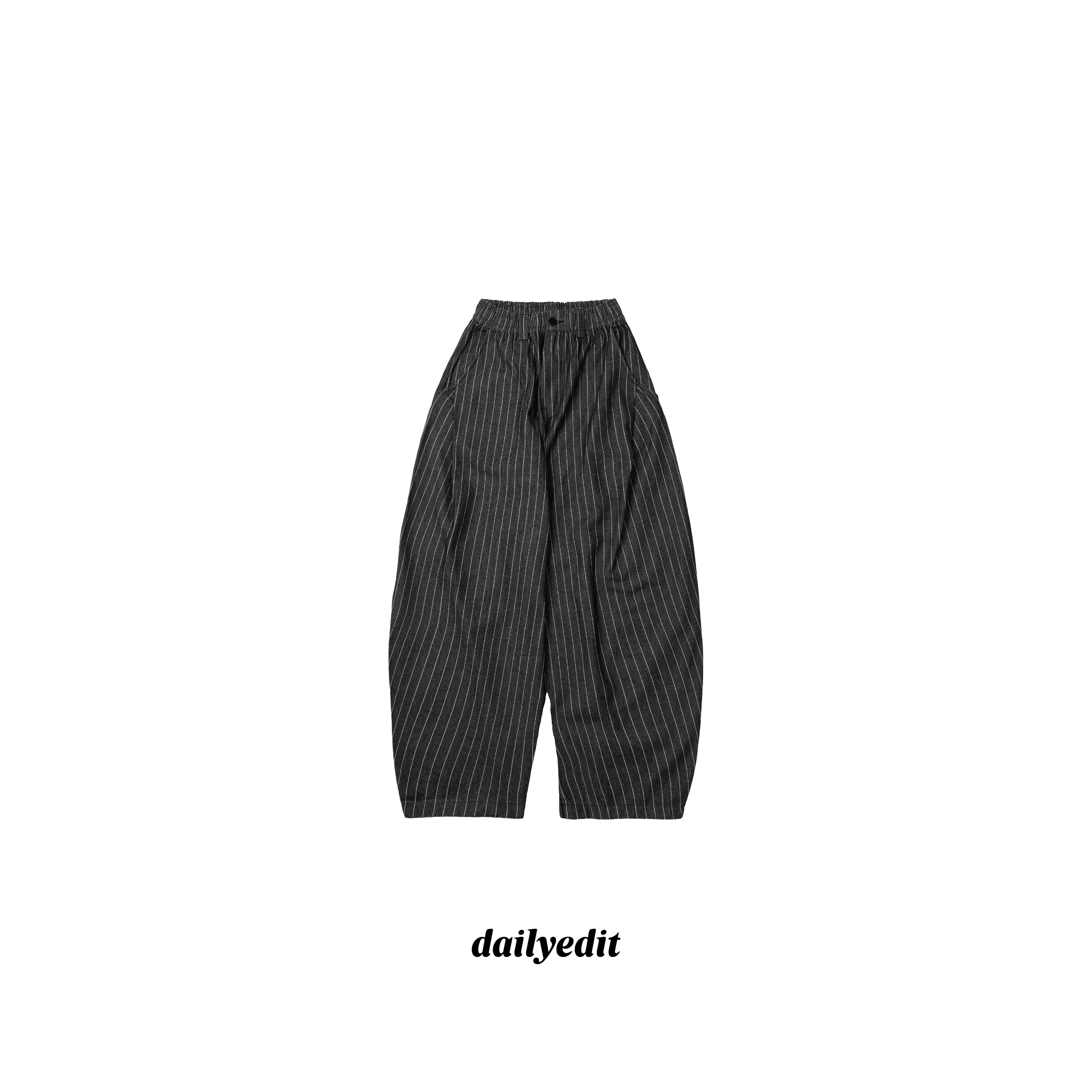 復古條紋氣球長褲 Stripe Loose Trousers LL-027