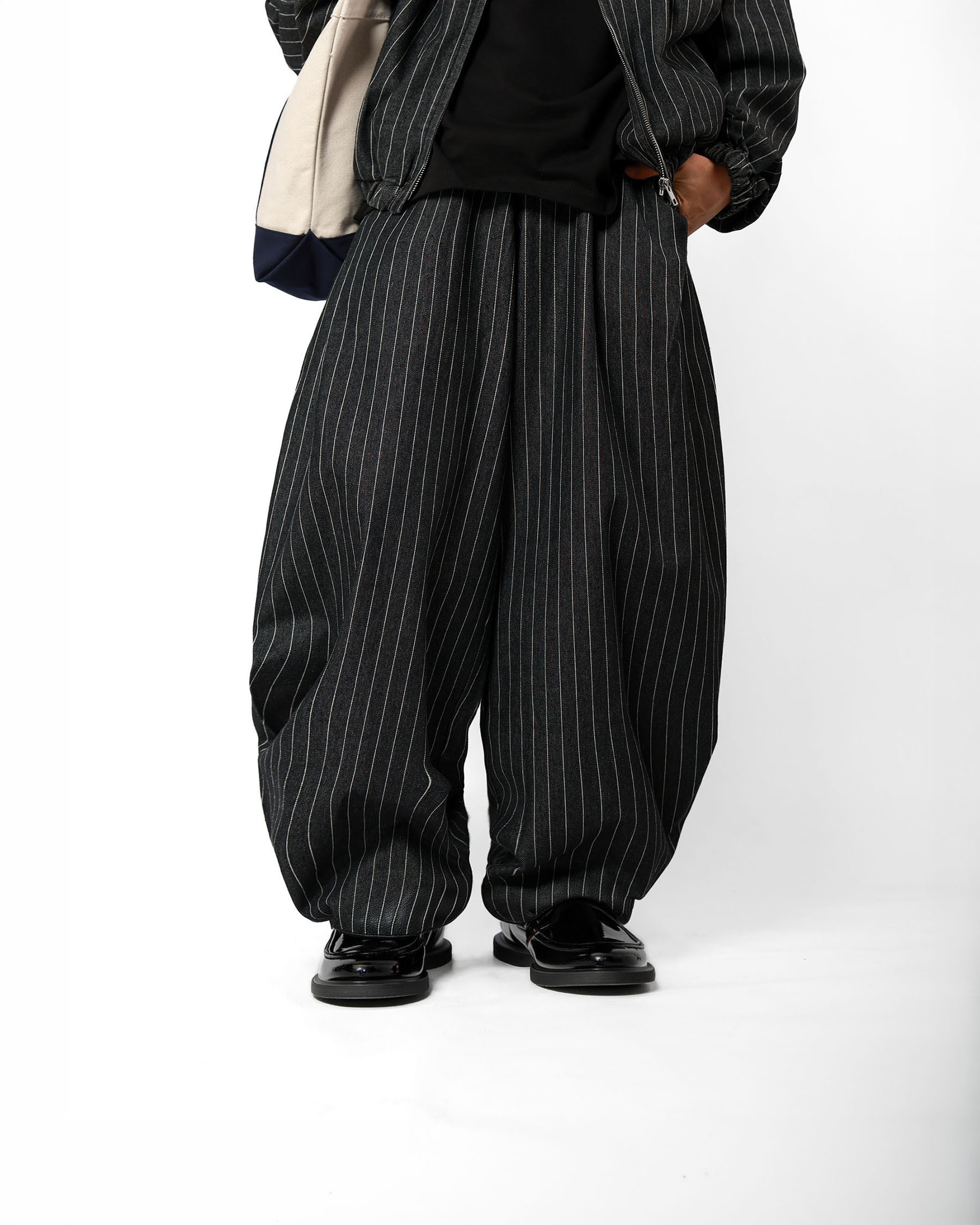 復古條紋氣球長褲 Stripe Loose Trousers LL-027