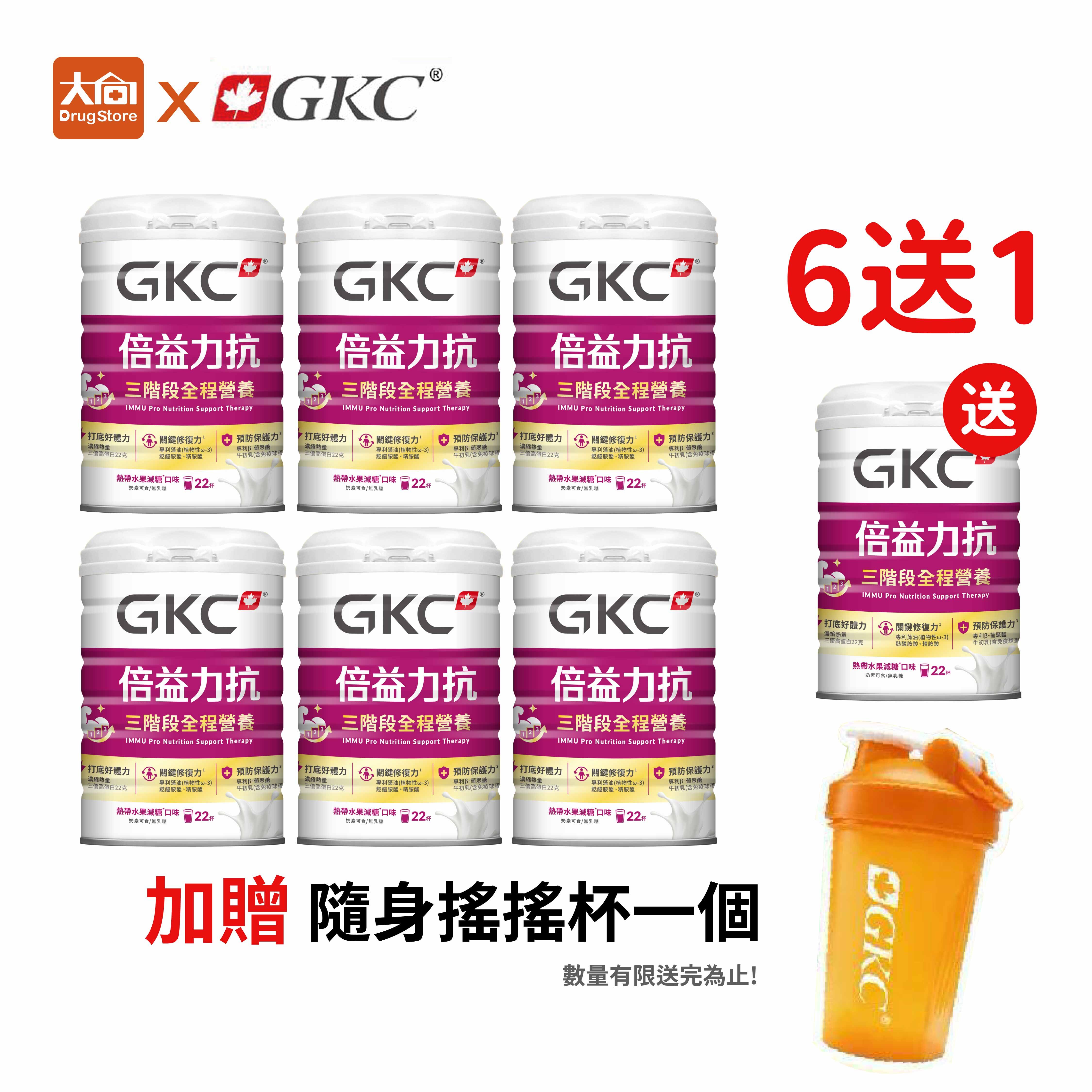 【買6送1】GKC 倍益力抗 880g/罐