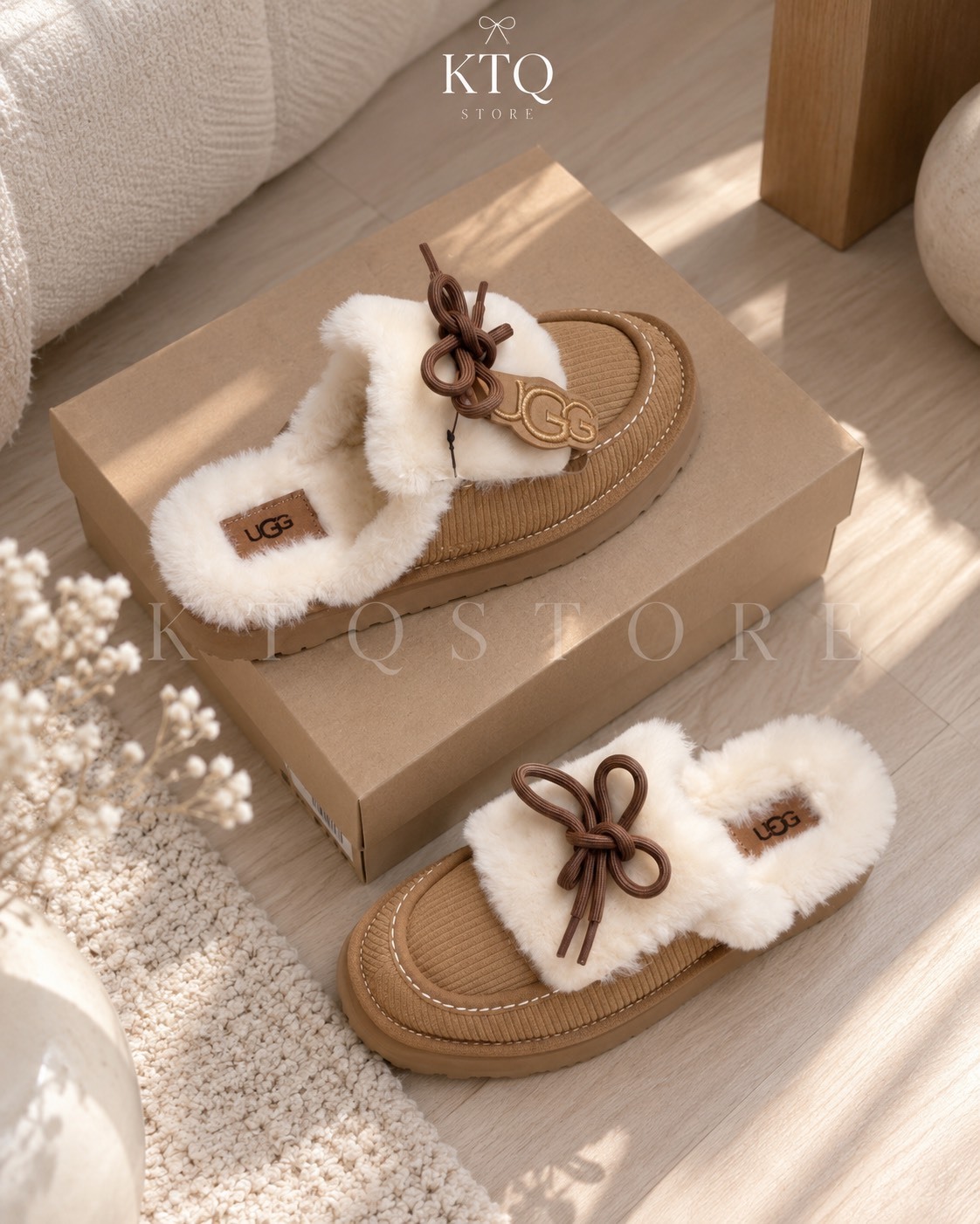 KTQ STORE ‧UGG Cookie 舒適百搭休閒包頭拖鞋 女款 棕色1180360-CHE