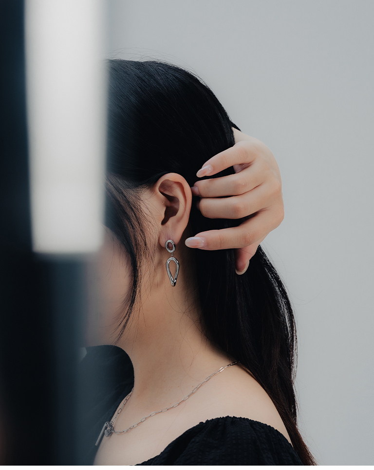 Irregular circle design stud earrings【07031001】in stock+pre-order