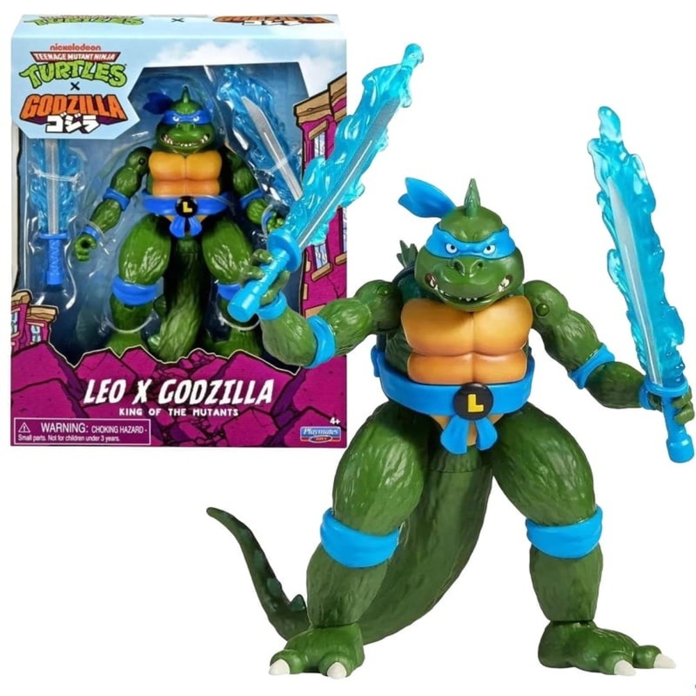 【Playmates】TMNT x Godzilla 東寶怪獸 忍者龜 X 哥吉拉 機械哥吉拉 西薩王 三套組 strc