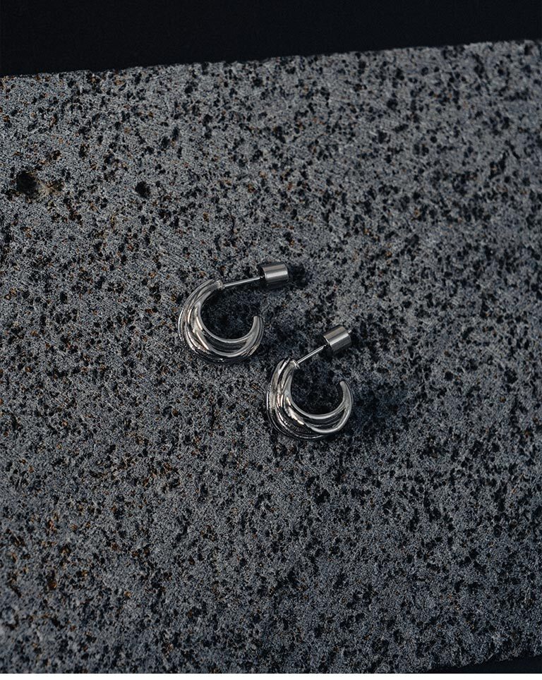 Irregularly shaped multi-curved stud earrings【07031011】in stock+pre-order