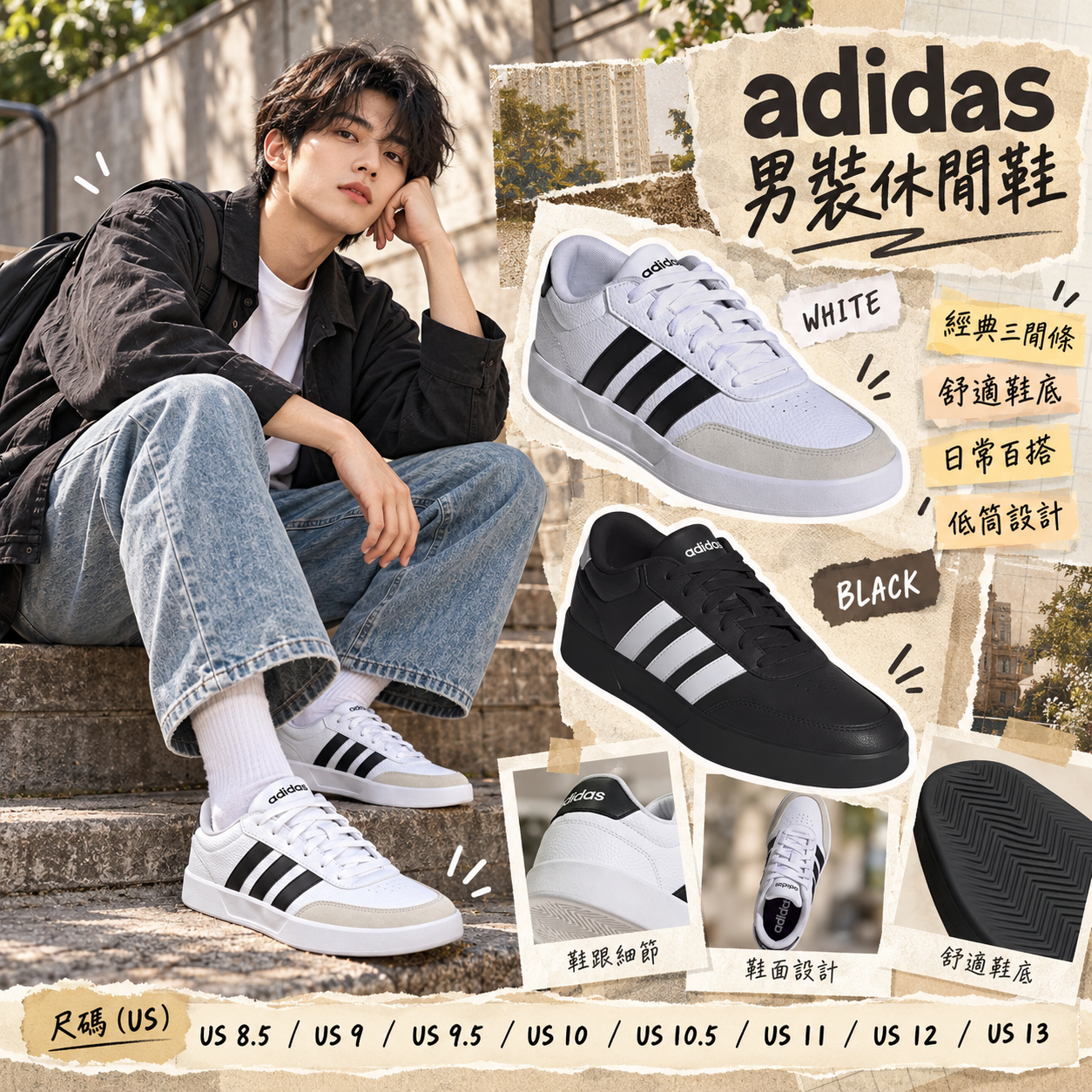 【預購】adidas N102111 男裝休閒板鞋