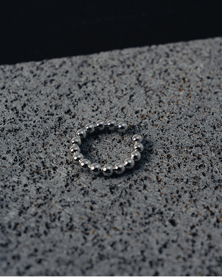 3D Adjustable Metal Bead Ring【07060278】in stock+pre-order