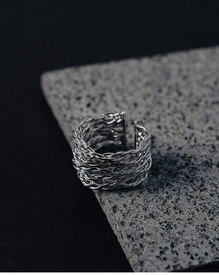 Twisted Line Design Wide Ring【07060280】in stock+pre-order