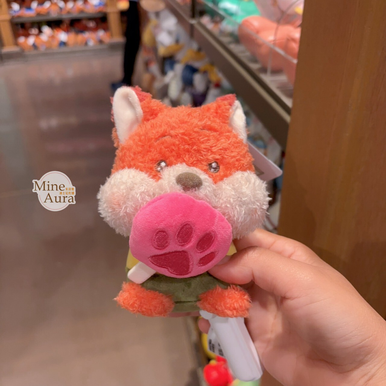 胡尼克 Nick 狐狸 拉繩回彈 可動設計 娃娃 玩偶 動物方城市 Zootopia -上海迪士尼樂園