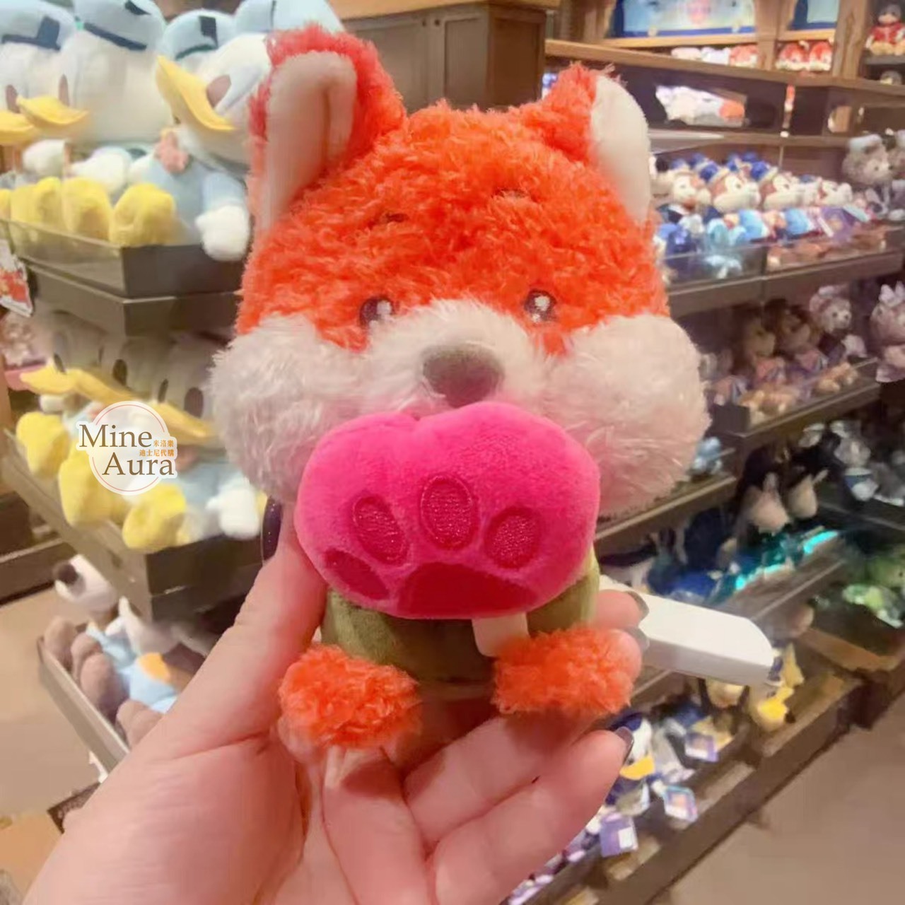 胡尼克 Nick 狐狸 拉繩回彈 可動設計 娃娃 玩偶 動物方城市 Zootopia -上海迪士尼樂園