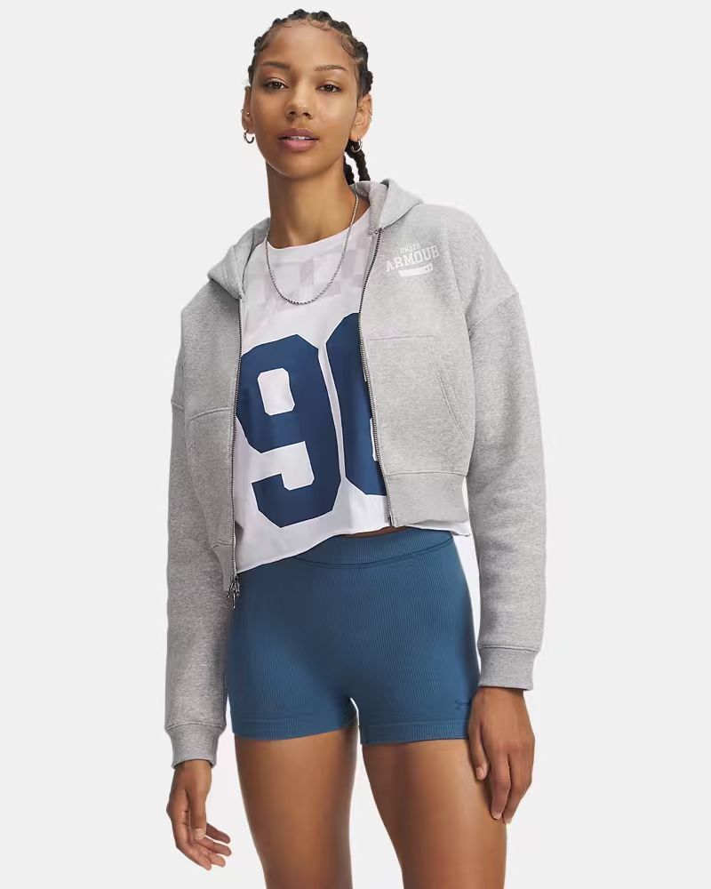 【預購】UNDER ARMOUR N102117 女裝拉鏈連帽外套 (灰色)