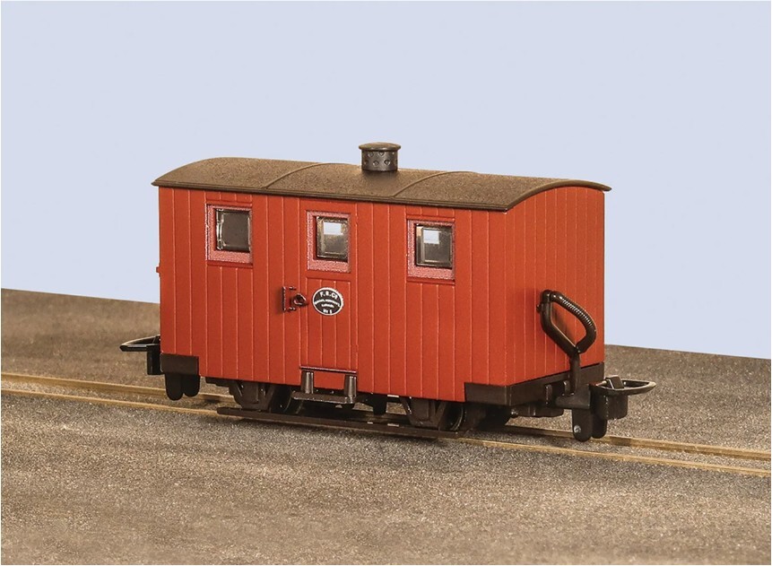 Peco GR570A HOe規 費斯蒂尼奧格鐵路採石工人車廂，棕色，8號