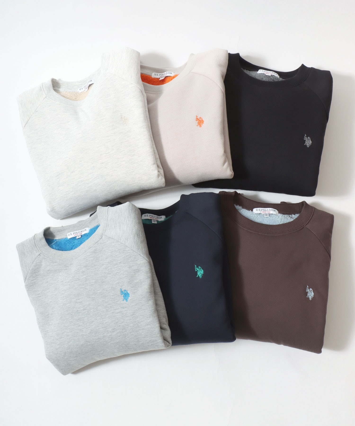 <10/25 23:59收單⚡️> 🇯🇵U.S. POLO ASSN. 內刷毛撞色 大學T 長袖 寬鬆 絨毛 保暖 秋冬 / 預購