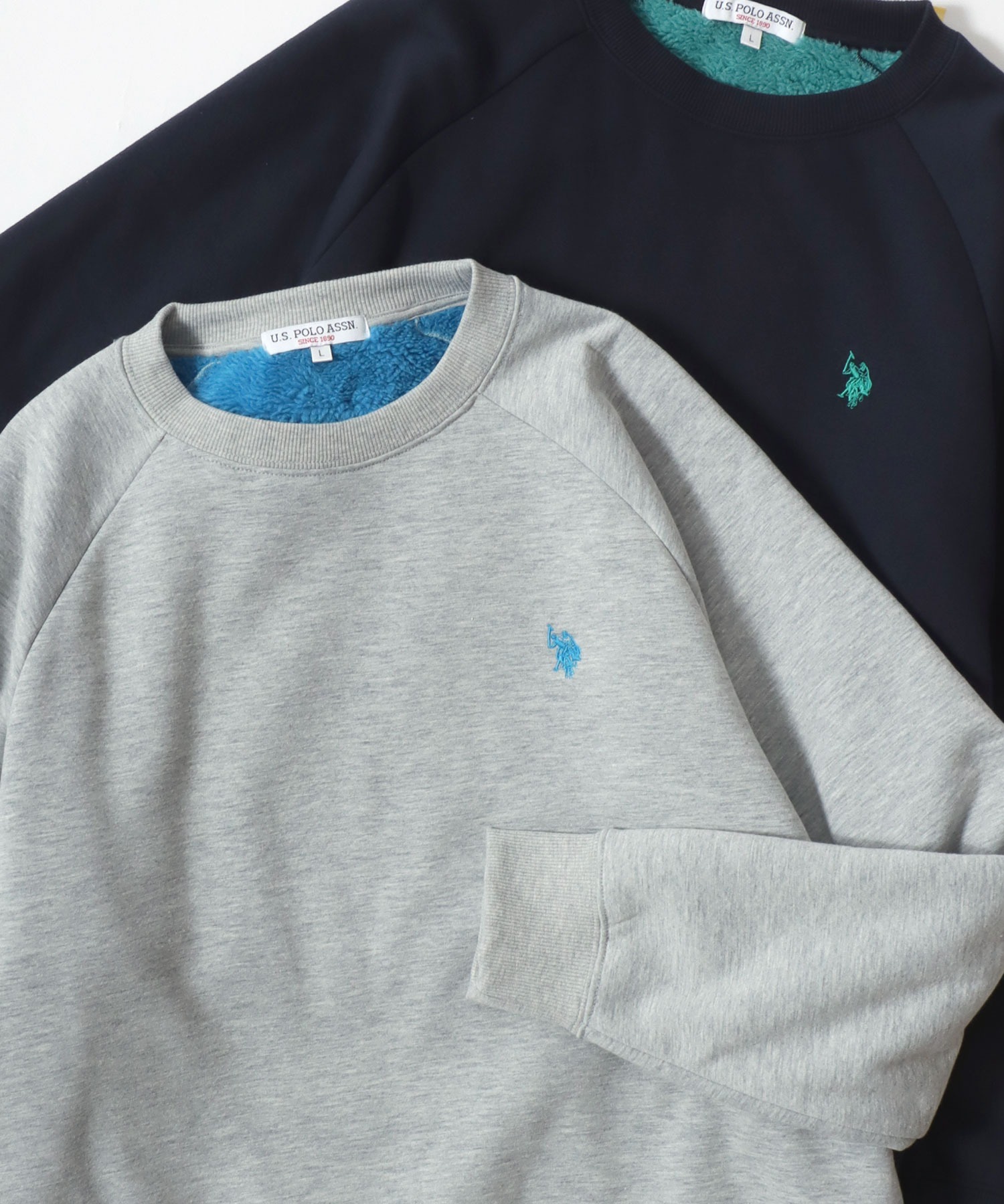 <10/25 23:59收單⚡️> 🇯🇵U.S. POLO ASSN. 內刷毛撞色 大學T 長袖 寬鬆 絨毛 保暖 秋冬 / 預購