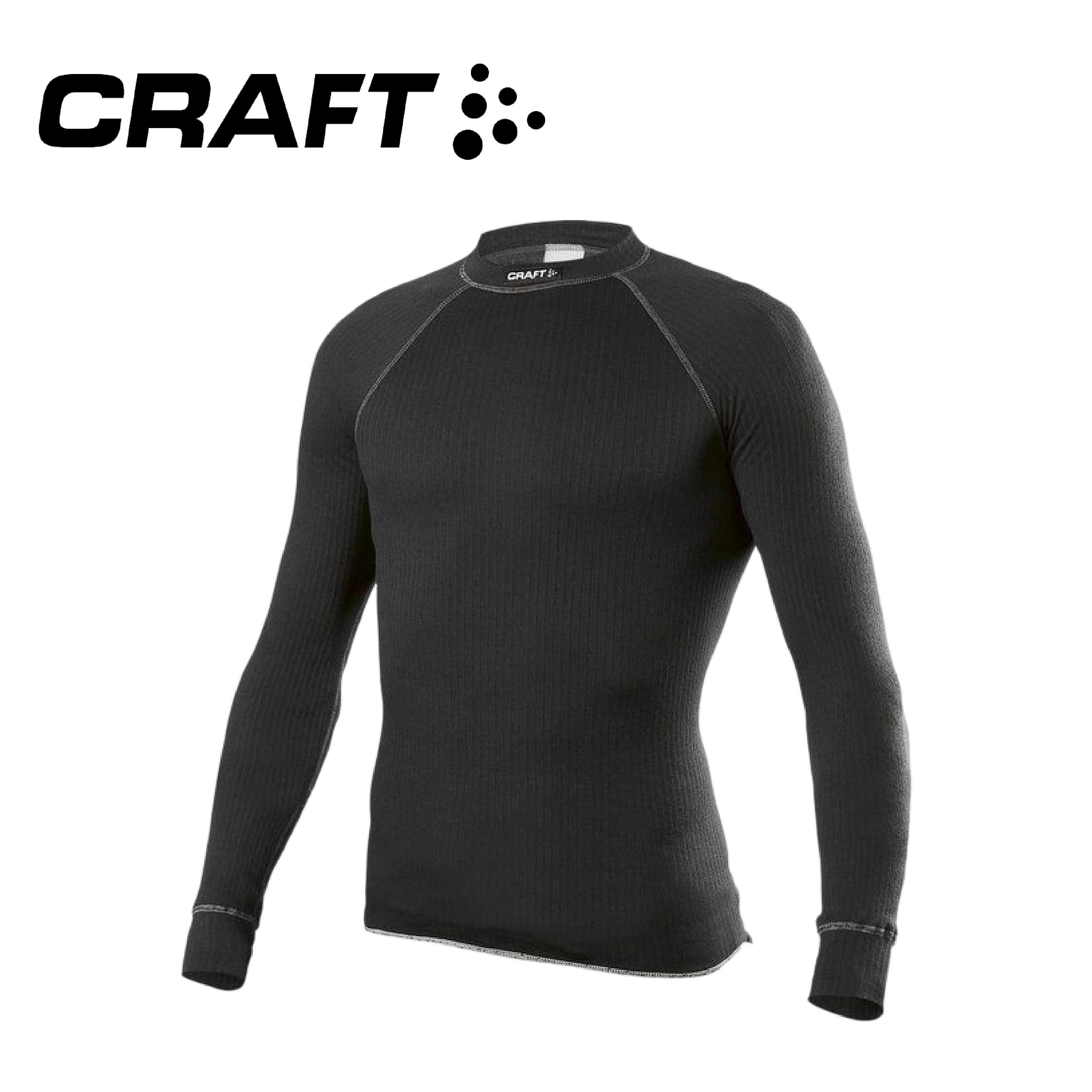 CRAFT 瑞典 ZERO長袖立領衫 男款 (黑色) 排汗透氣/貼身/立領/運動/路跑 12R94004