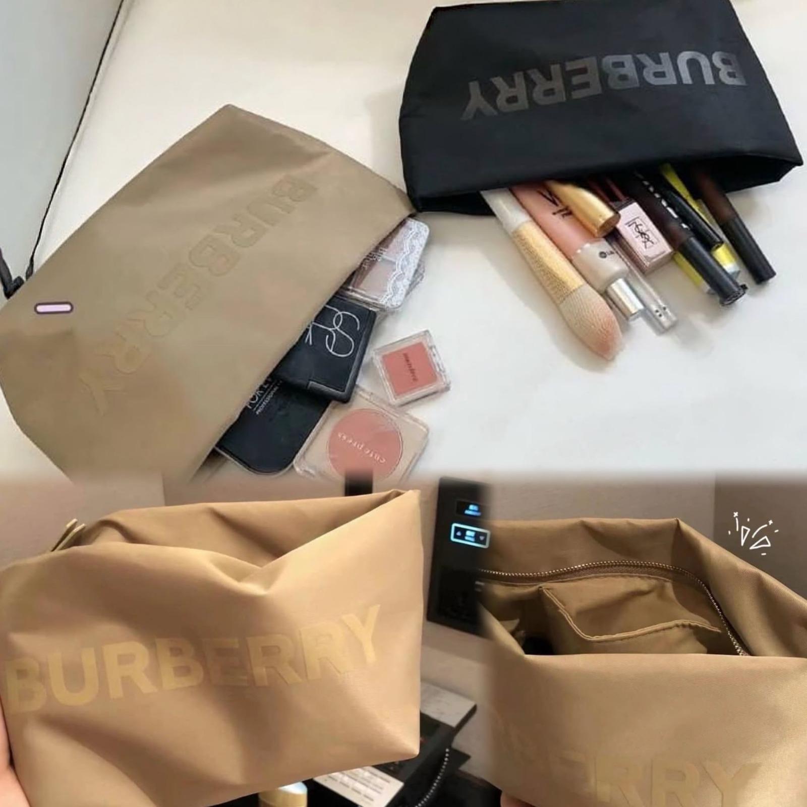 Burberry 時尚百搭款大容量化妝包 現貨