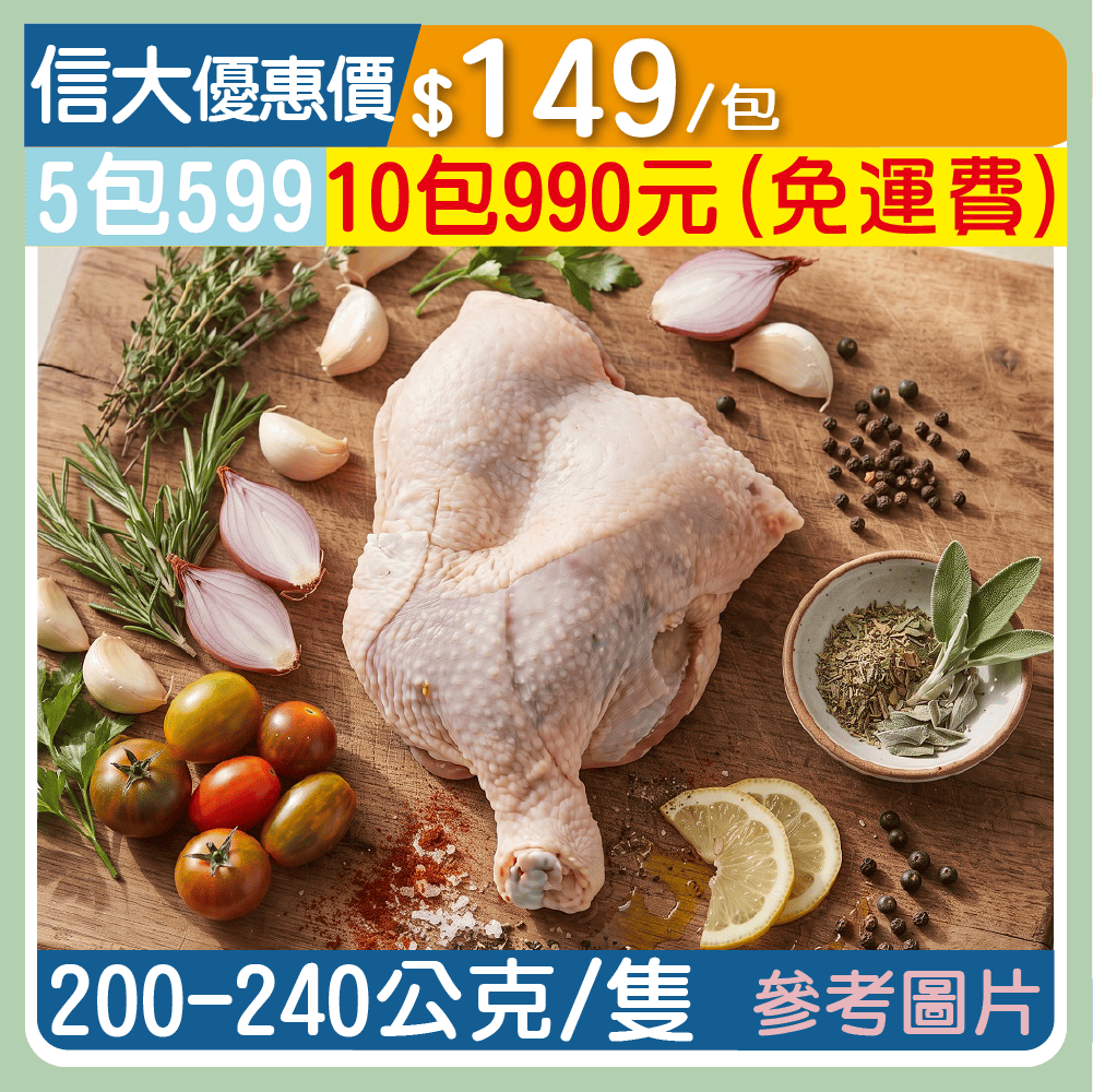 ❄️鮮嫩去骨大雞腿200g/包