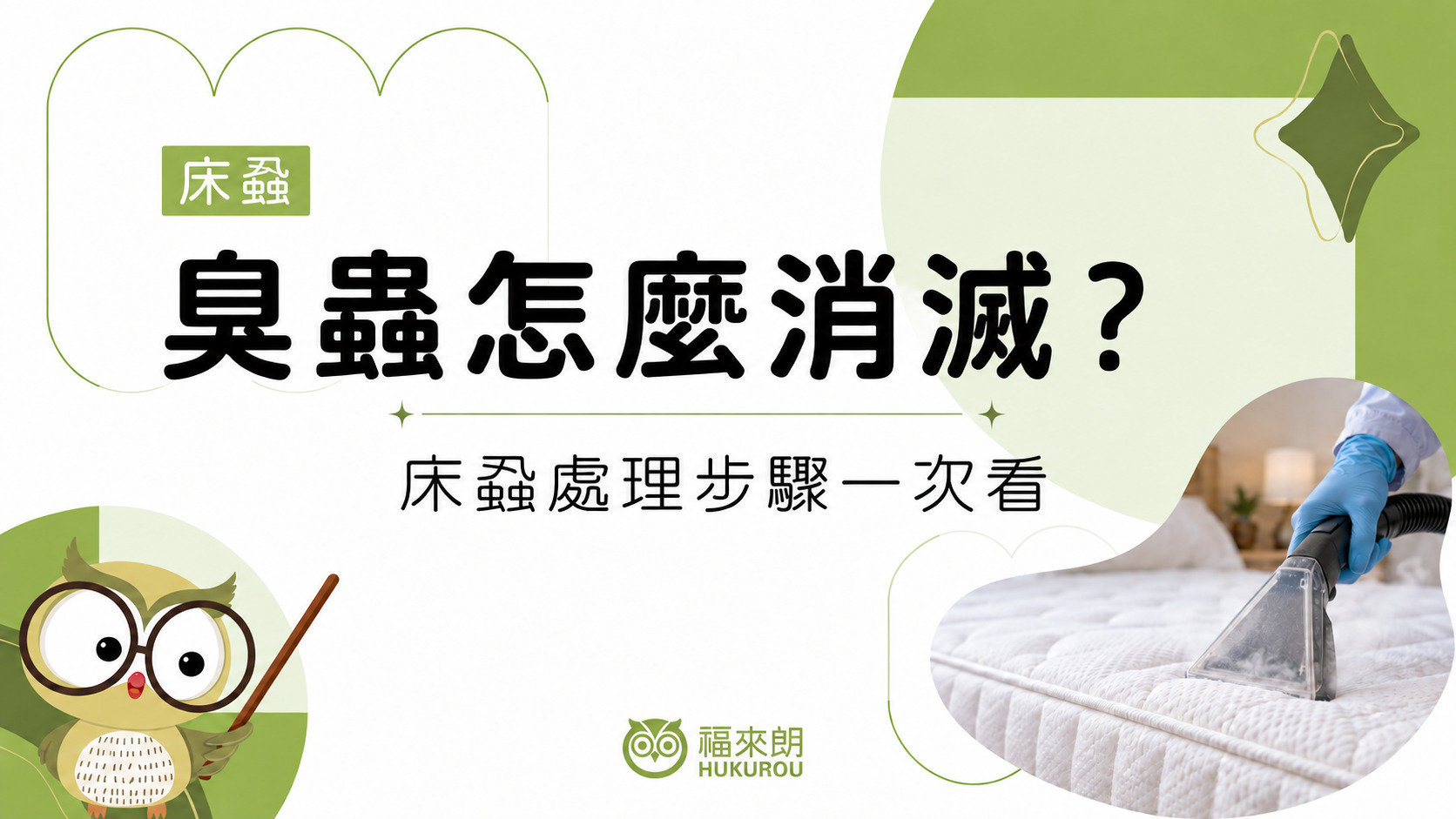 在臥室床墊接縫與床架周圍檢查並進行床蝨處理步驟消滅臭蟲