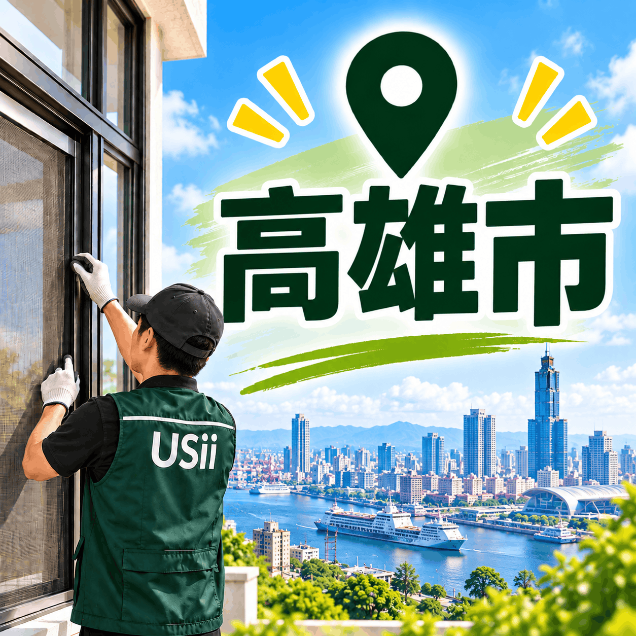 【請單獨下單】高雄市｜紗網師傅安裝預約定金