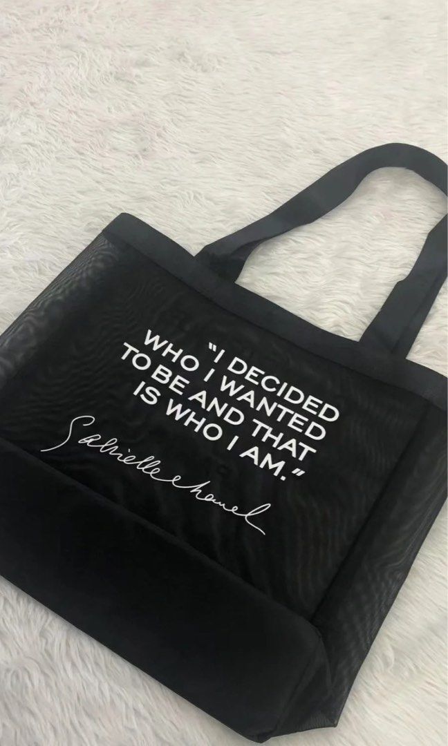 Chanel Beaute 滿額贈品 夏日網紗黑色沙灘袋tote bag 現貨