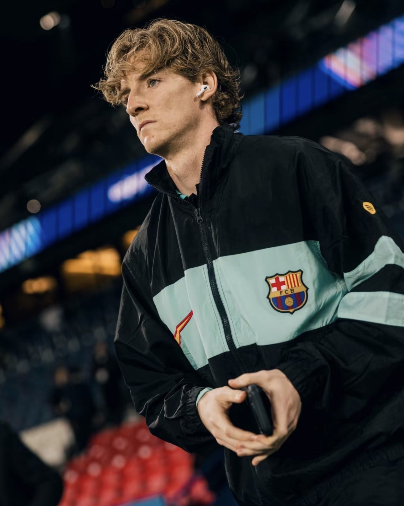 男女款 NIKE FCB RPL i96 TRK JKT W 3R 黑綠 巴薩 巴塞隆納 抗水 寬鬆 田徑 運動 外套【IO4327-010】ADFIFA FOOTBALL