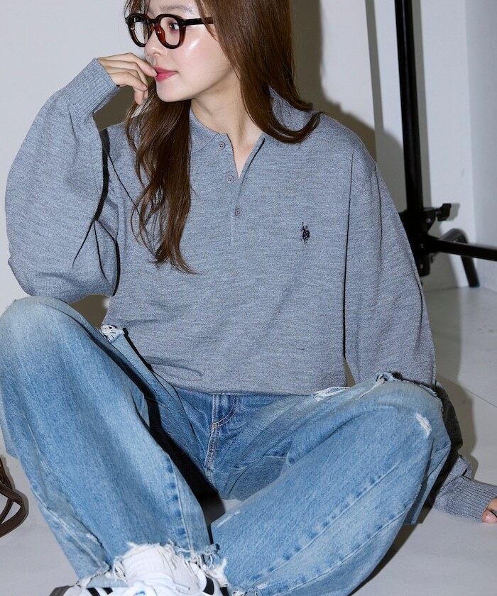 U.S. POLO ASSN. × PUBLUX 針織刺繡 Polo 衫