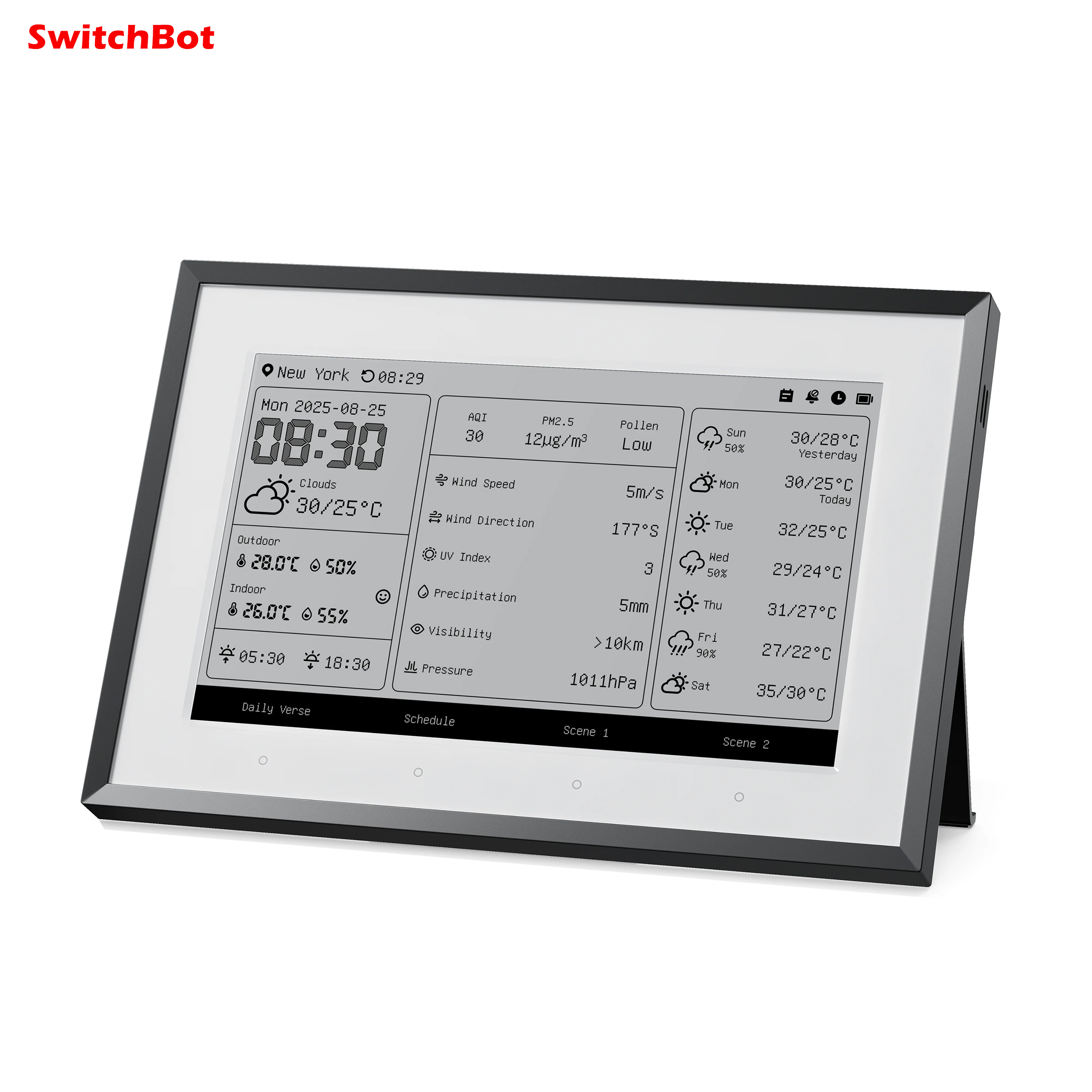 SwitchBot E-Ink 資訊看板 (氣象站與智能行事曆)