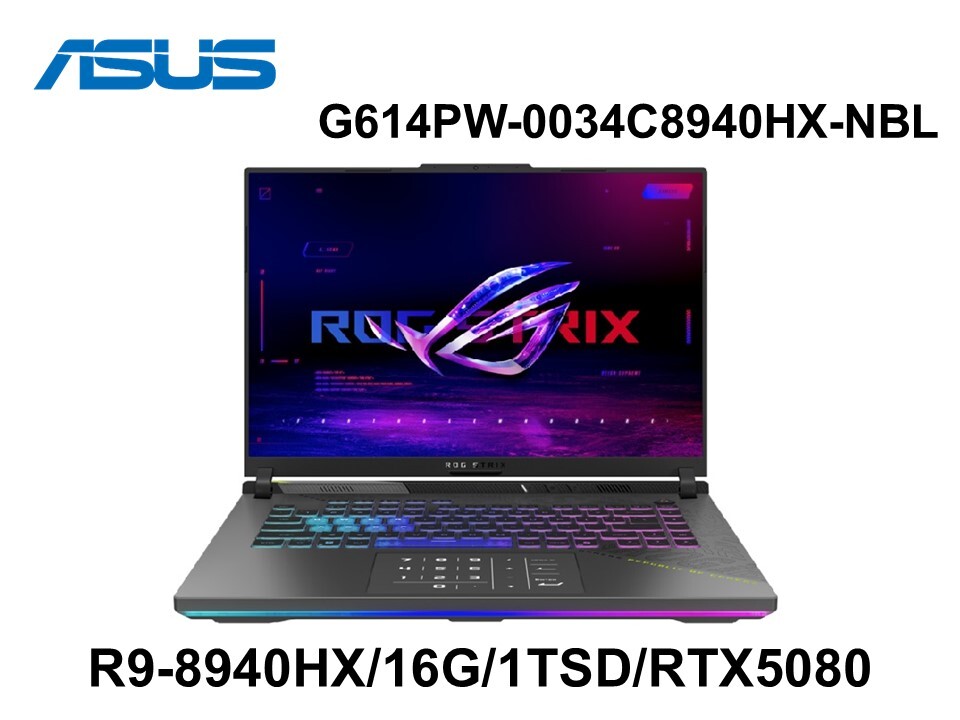 ASUS 華碩 G614PW-0034C8940HX-NBL 幻潮黑16吋電競筆電