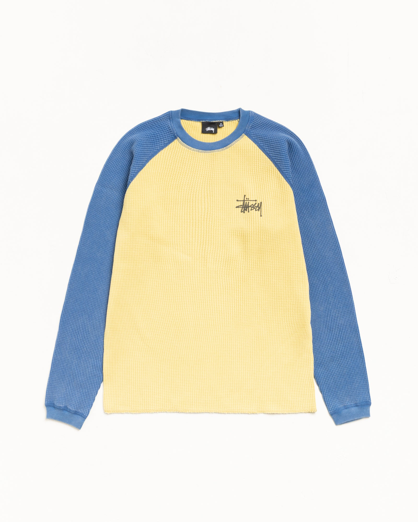 【車庫服飾】STUSSY BASIC STÜSSY THERMAL 2 TONE / 拼色華夫格長T