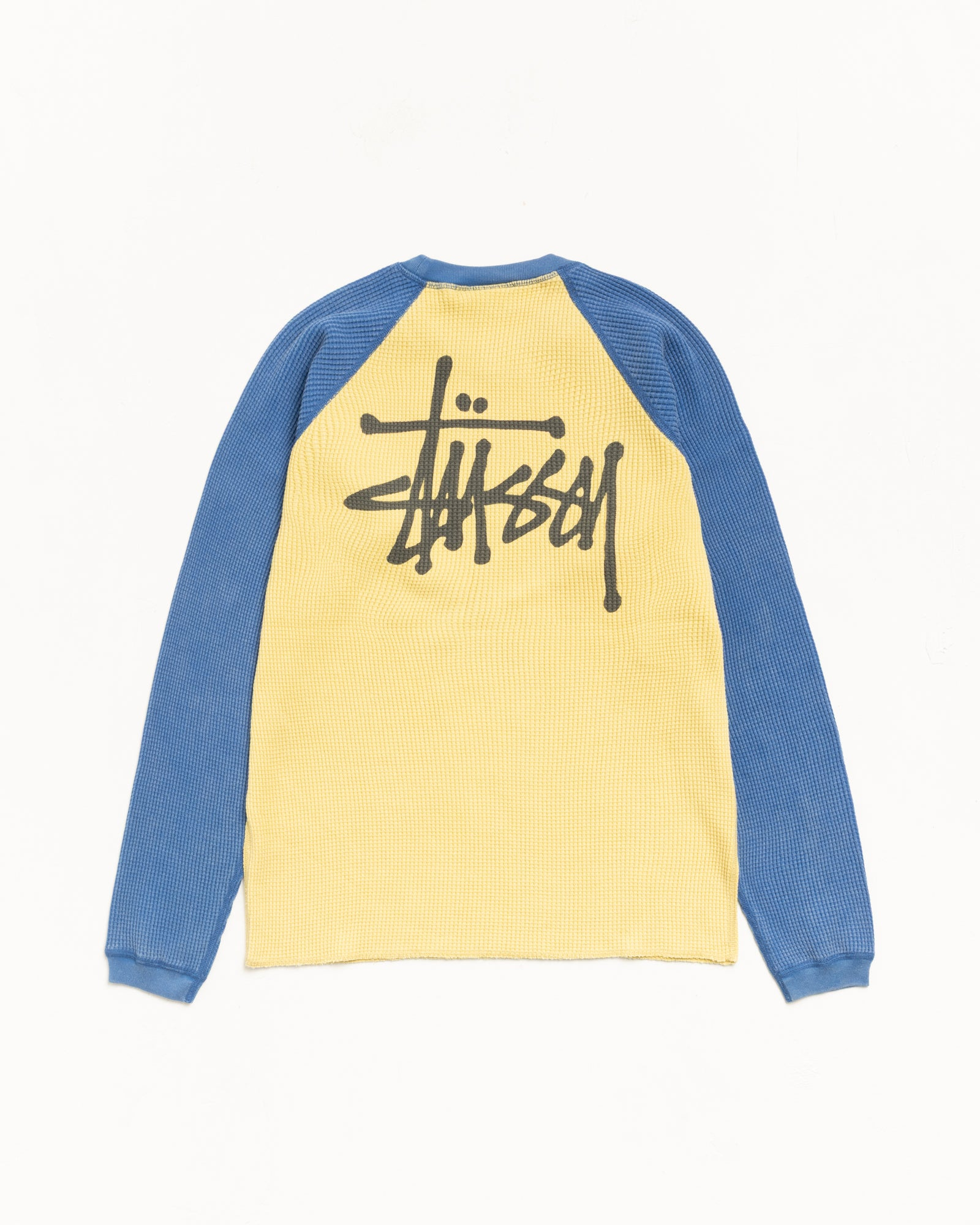 【車庫服飾】STUSSY BASIC STÜSSY THERMAL 2 TONE / 拼色華夫格長T