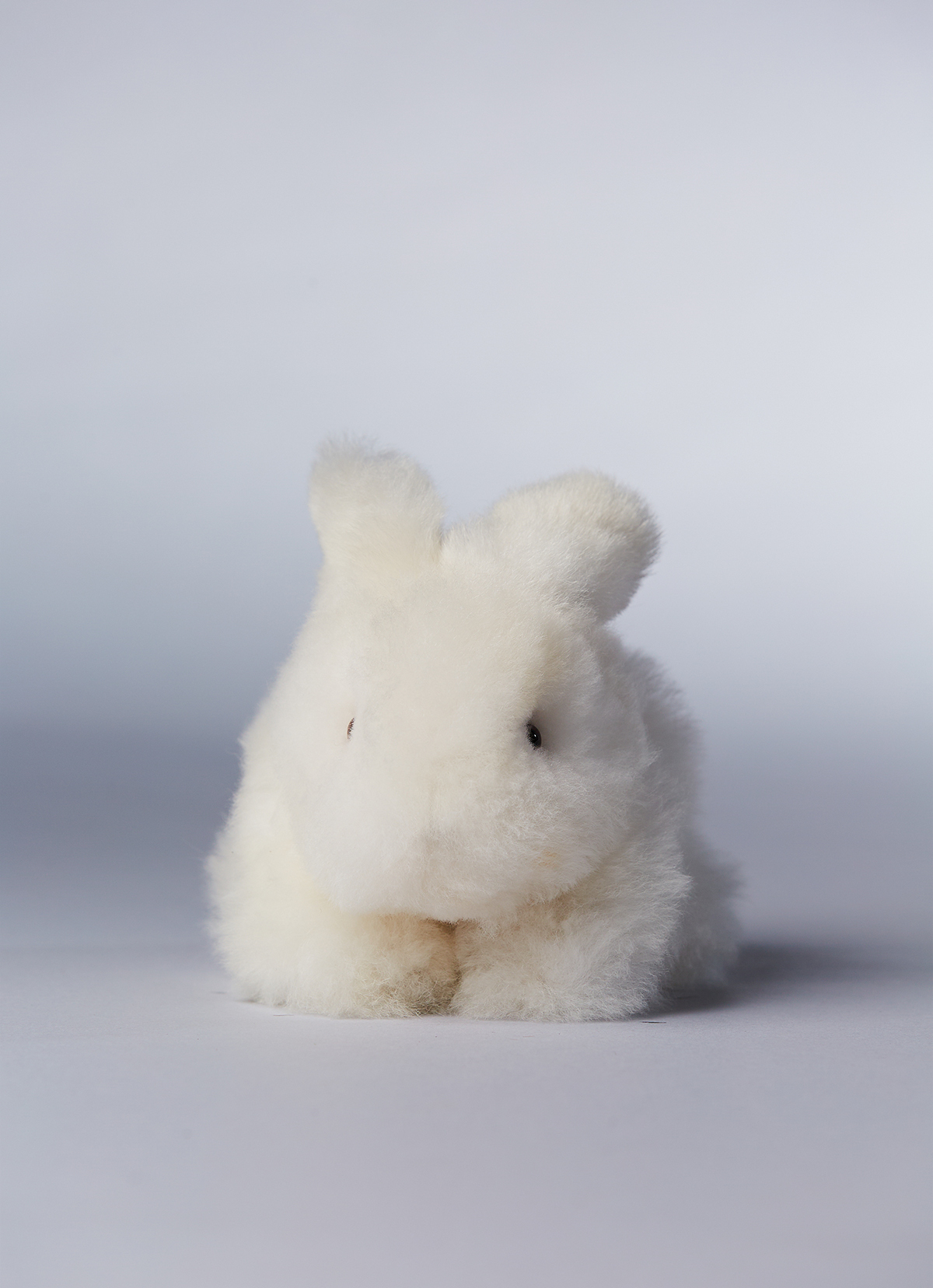 ST.MALO 秘魯工匠手工天然羊駝毛兔兔 15cm-2210UH-白
