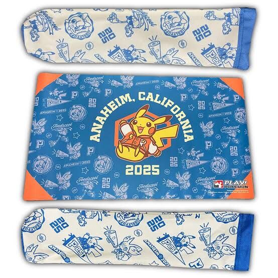 Pokemon TCG 2025 Pokemon World Championships Varsity Pikachu Playmat & Playmat Bag