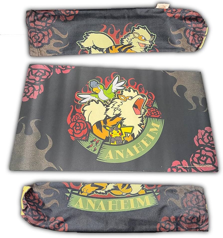 Pokemon TCG 2025 Pokemon World Championships Anaheim Arcanine Playmat & Playmat Bag