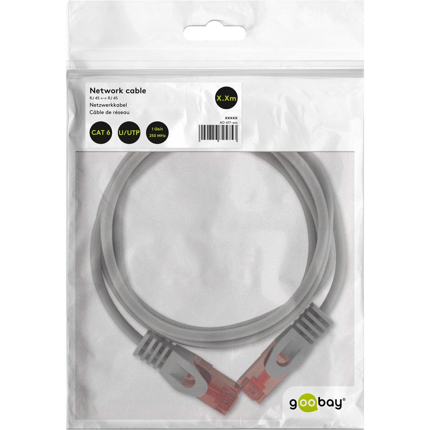Goobay CAT6 U/UTP CCA 網路線 8P8C