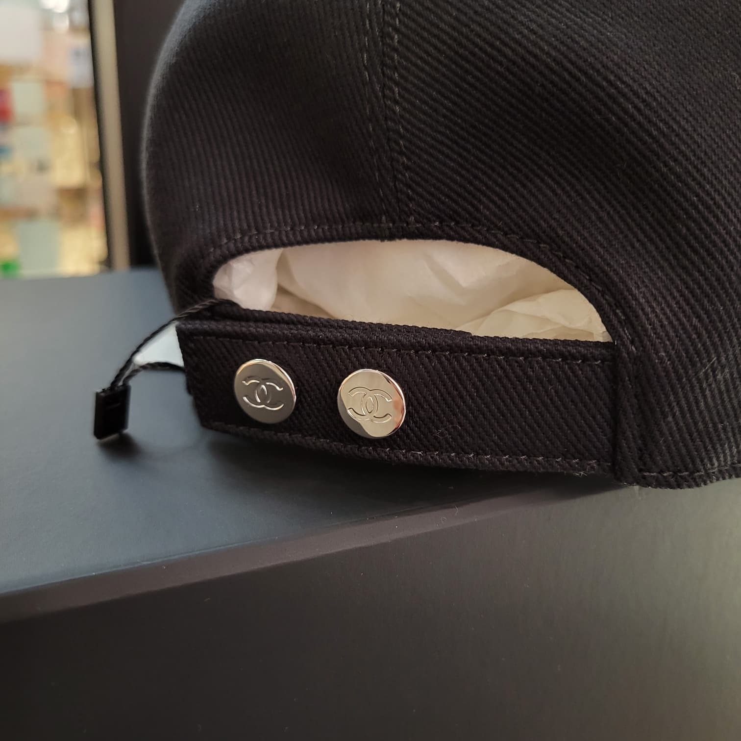 CHANEL AAA583 SPORTS LINE CC LOGO CAP BLACK/WHITE