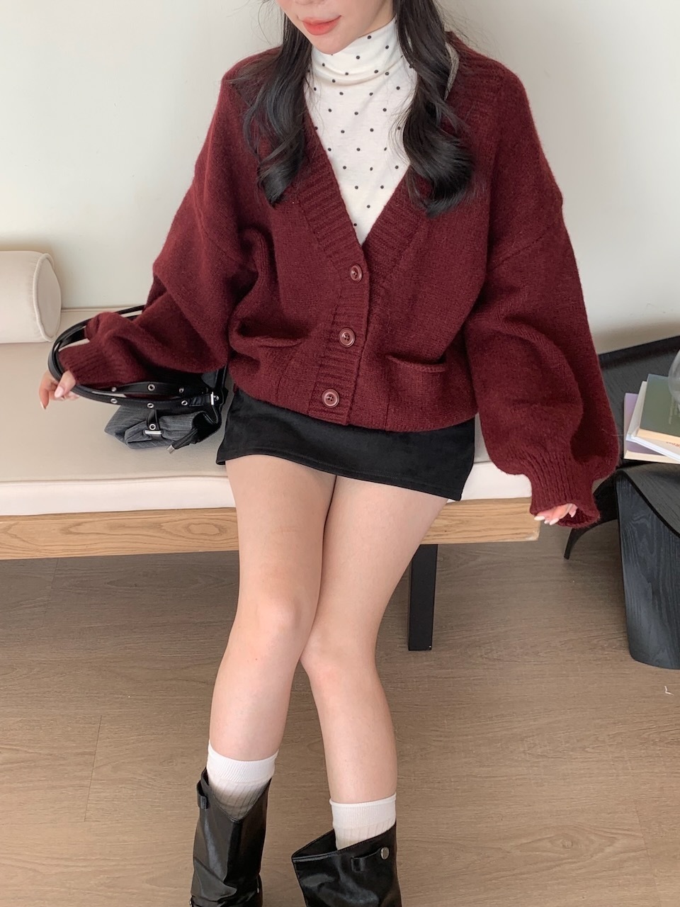 A05 韓系復古花紋微立領打底衣 #A1067