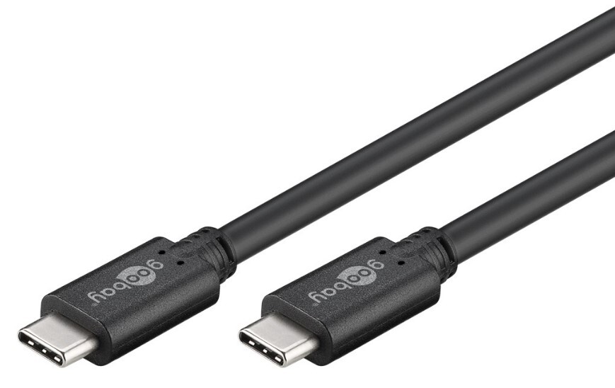 Goobay USB-C 轉 USB-C 3.2 Gen 1 線 - 5 Gbit/s (60W 充電)