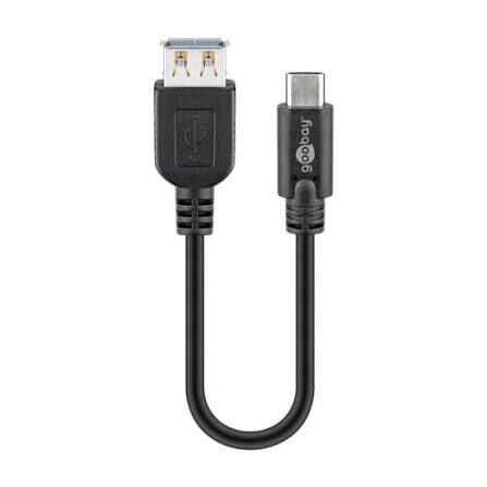 Goobay USB-C 公轉 USB-A 母 轉接線 (0.2M)
