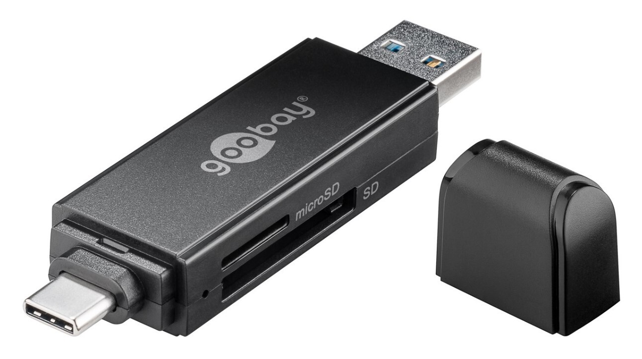 Goobay MicroSD 及 SD 雙頭讀卡器