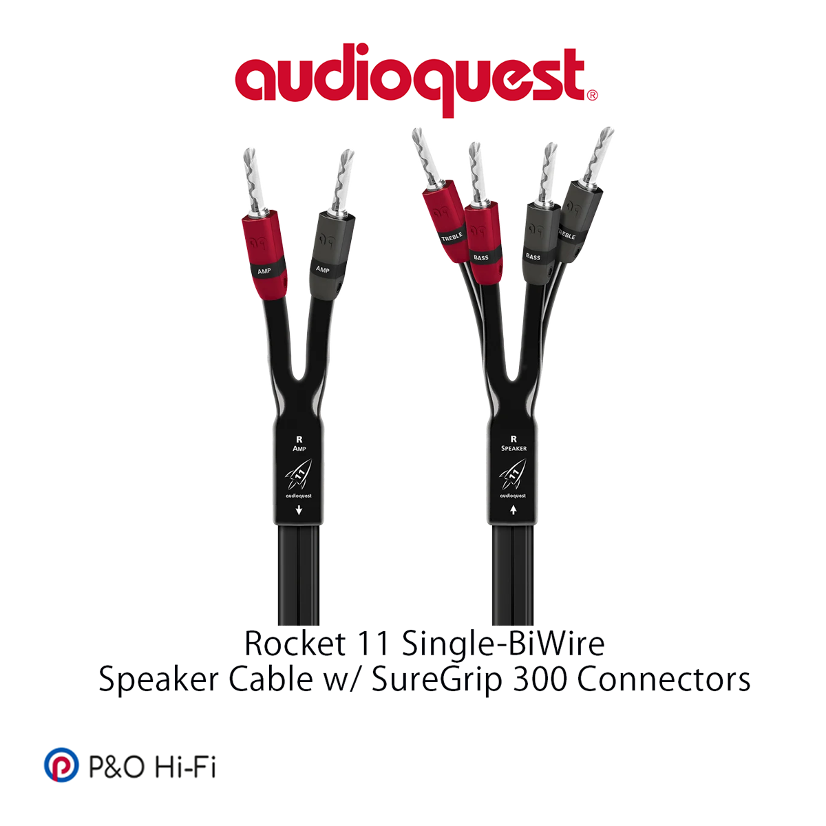 AudioQuest Rocket 11 Single-Bi-wire (火箭 11) Rock Series  平岩系列喇叭線 (蕉插)