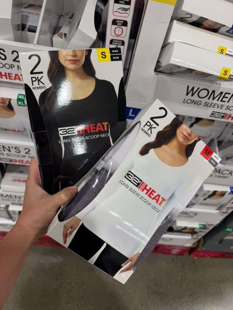 【直播】32 Degrees LX1021802 女裝長袖保暖上衣(2件裝)