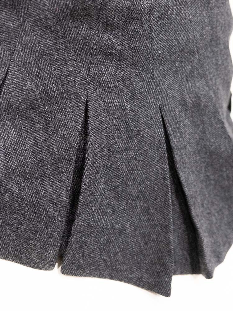 Halt Pleats Skirt Mini - Dark Grey