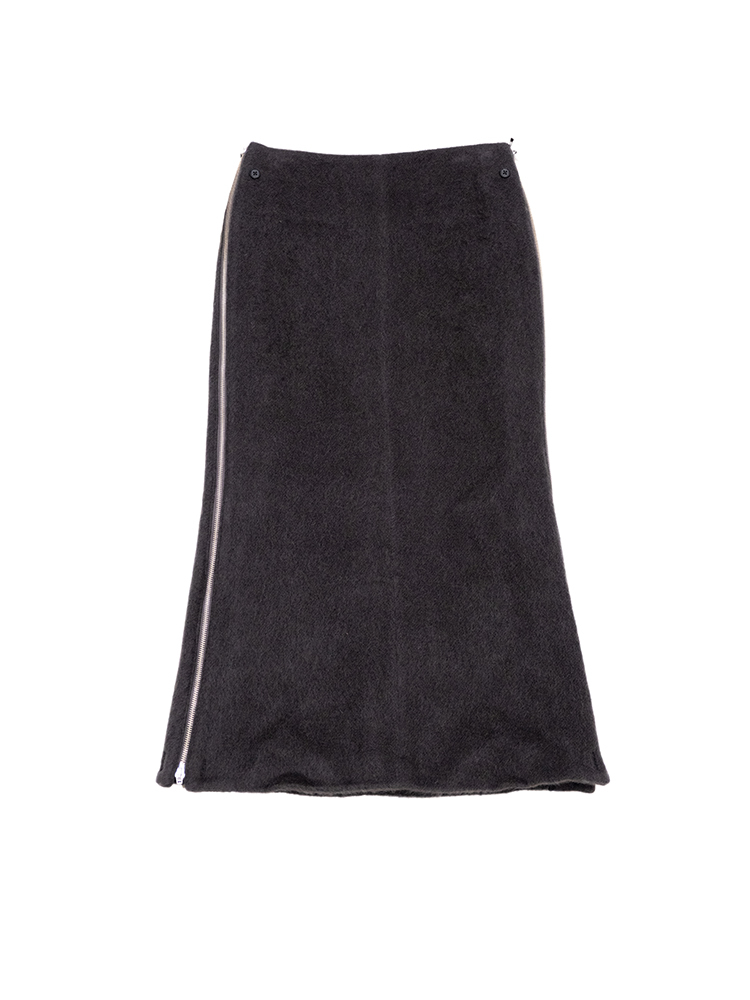 Arch Long Skirt - Charcoal Grey
