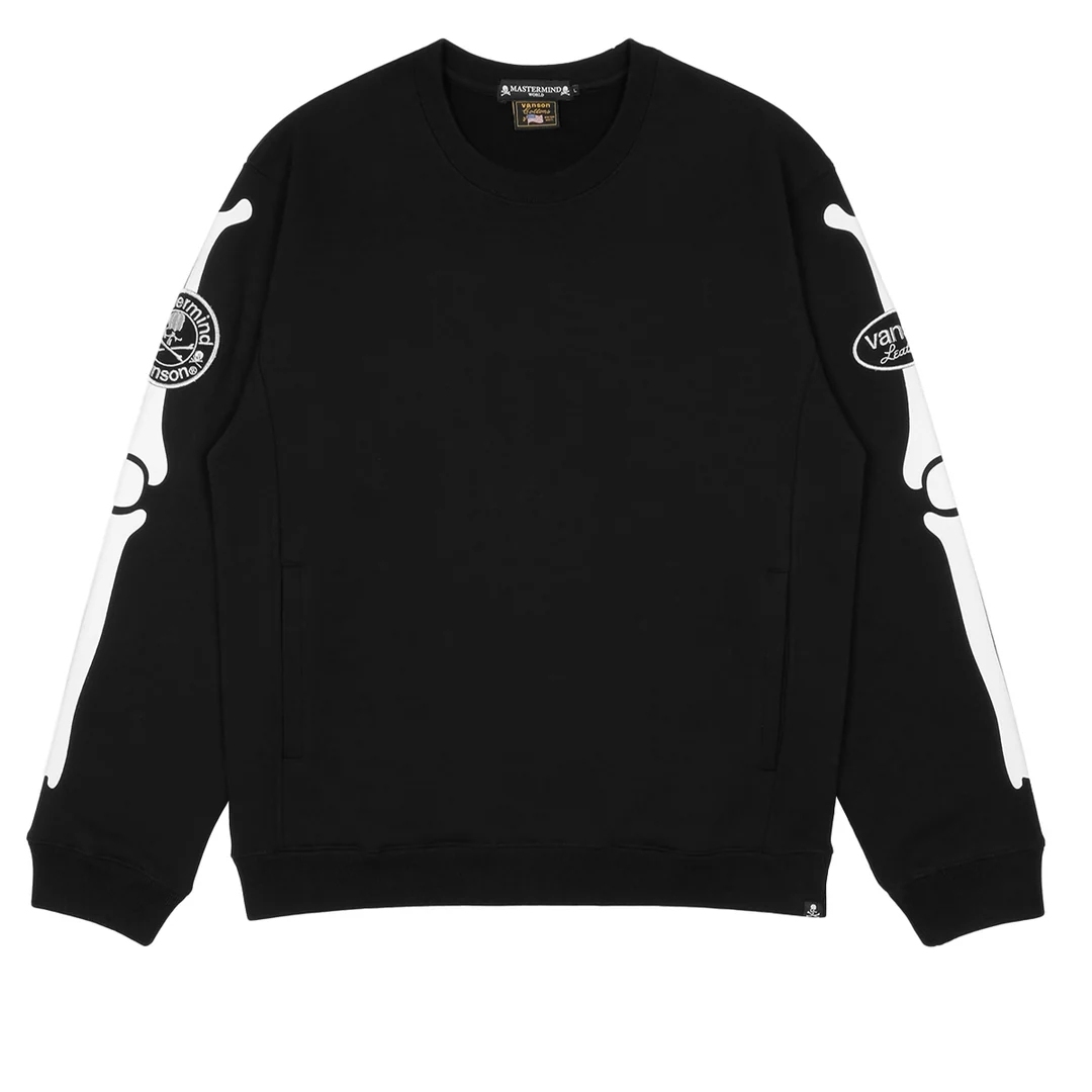 MASTERMIND WORLD X VANSON CREWNECK SWEATSHIRT BOXY FIT 聯名 骨頭 衛衣 -MW26C17-SW101