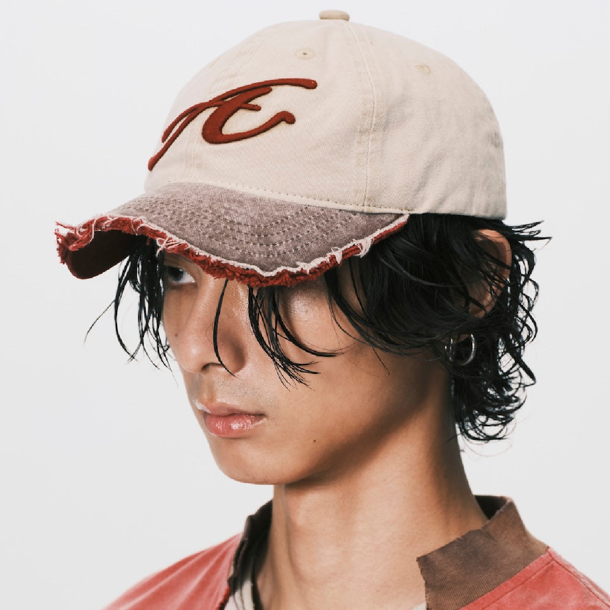 ANOWHEREMAN Frayed Brim Cap