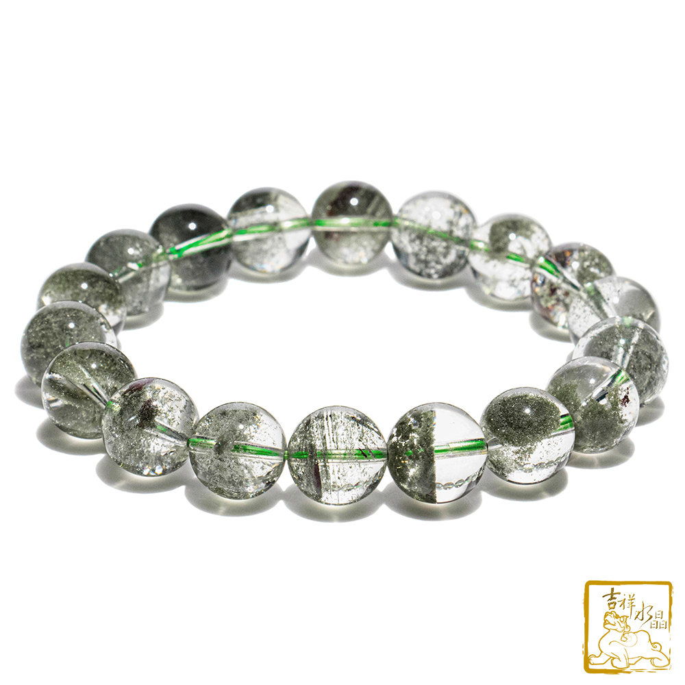 Green Phantom Quartz bracelet 11.7mm