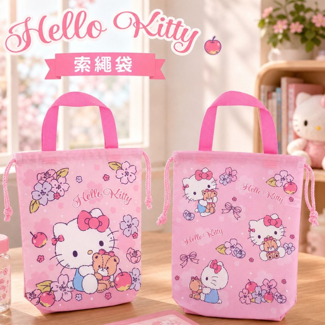 Hello Kitty Sanrio multipurpose Drawstring bag