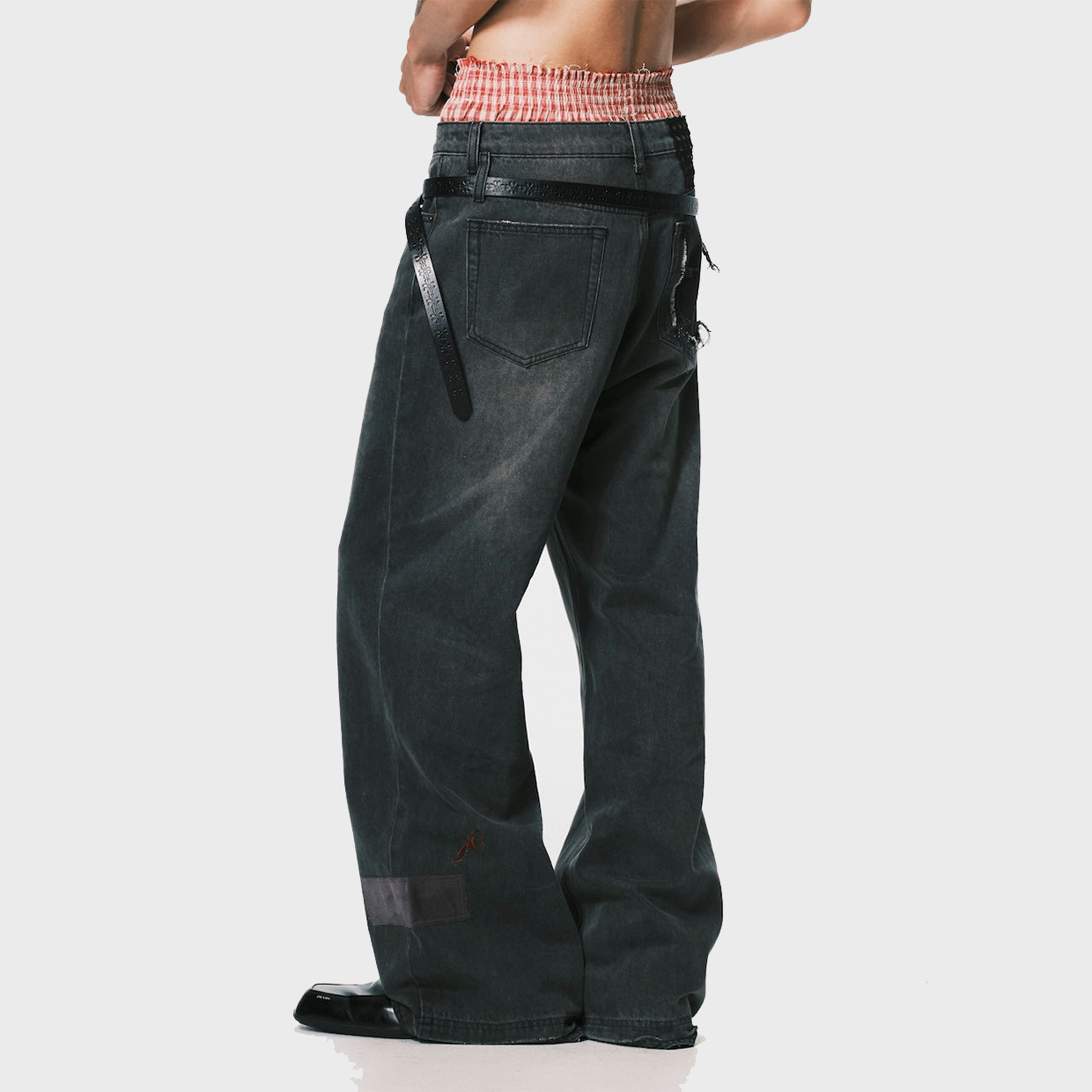ANOWHEREMAN Patchwork Relaxed Jeans